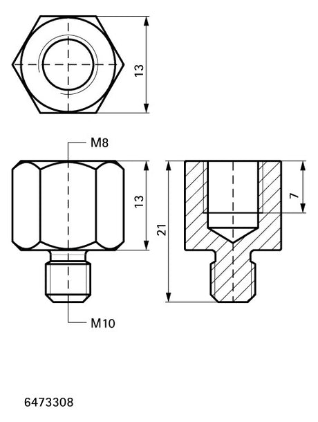 WALRAVEN Reduzierstück ev AG M10 / IG M8