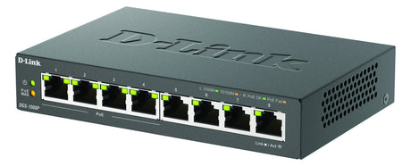 D-Link Tischswitch 8x10/100/1000Mbps DGS-1008P/E