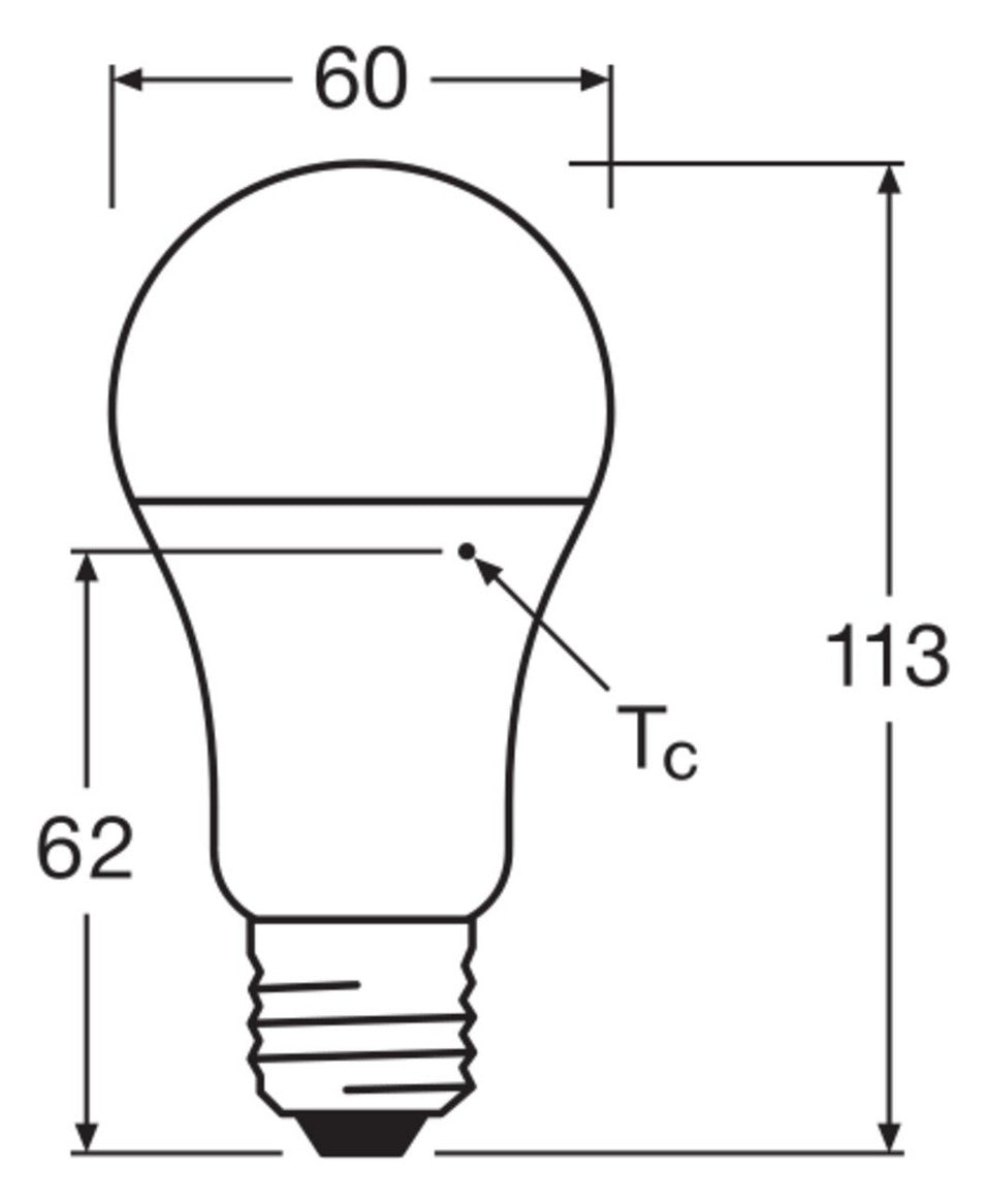 LEDVANCE LED-Lampe E27 A75 10W 4000K ws LED Classic A 75 Recycled Plastic 1 1055