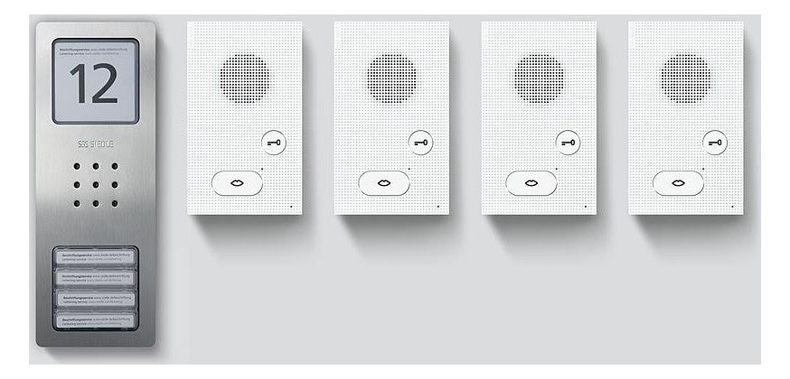 SIEDLE Türsprech-Set Bus 4xTeiln AP/AP SET CAB 850-4 E/W edst sigws 1LS