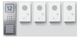 SIEDLE Türsprech-Set Bus 4xTeiln AP/AP SET CAB 850-4 E/W edst sigws 1LS