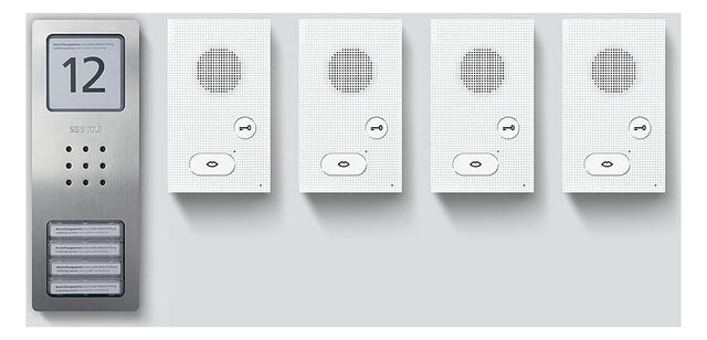 SIEDLE Türsprech-Set Bus 4xTeiln AP/AP SET CAB 850-4 E/W edst sigws 1LS