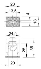 BETTERMANN Abstandsschelle 1f  16mm Kst Greif 3040 LGR geschl hfr