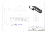 BACHMANN Steckdosenleiste 3f sw 1,75m PRIMO 331.000 35° IP20 1,5qmm