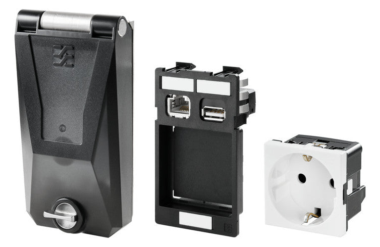 WEIDMÜLLER Gehäuse OT USB/RJ45/Steckd. IE-FC-SET-SPDED001-KN-P 3f sw Klemmbef