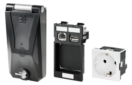 WEIDMÜLLER Gehäuse OT USB/RJ45/Steckd. IE-FC-SET-SPDED001-KN-P 3f sw Klemmbef