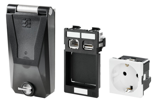 WEIDMÜLLER Gehäuse OT USB/RJ45/Steckd. IE-FC-SET-SPDED001-KN-P 3f sw Klemmbef