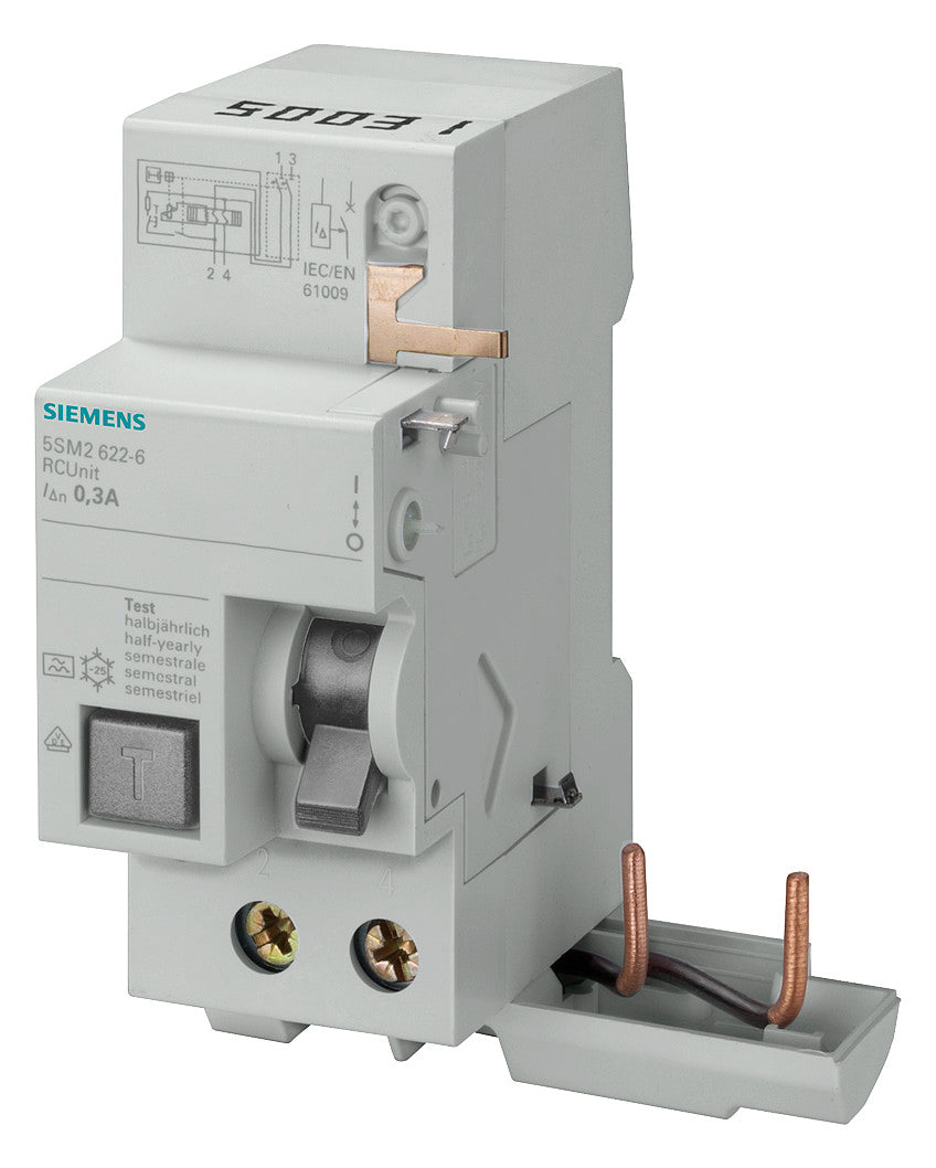 SIEMENS FI-Schutzschalter A 2p 440V 40A 5SM2322-6 0,03A 2TE REG 10kA 1kA/stoß