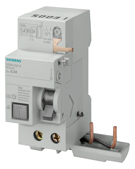 SIEMENS FI-Schutzschalter A 2p 440V 40A 5SM2322-6 0,03A 2TE REG 10kA 1kA/stoß