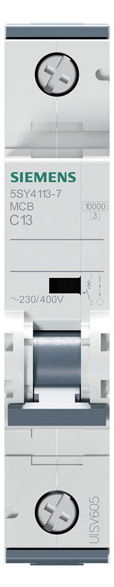 SIEMENS Leitungsschutzschalter UC C 13A 5SY4113-7 1p 400V 1TE 50Hz IP20