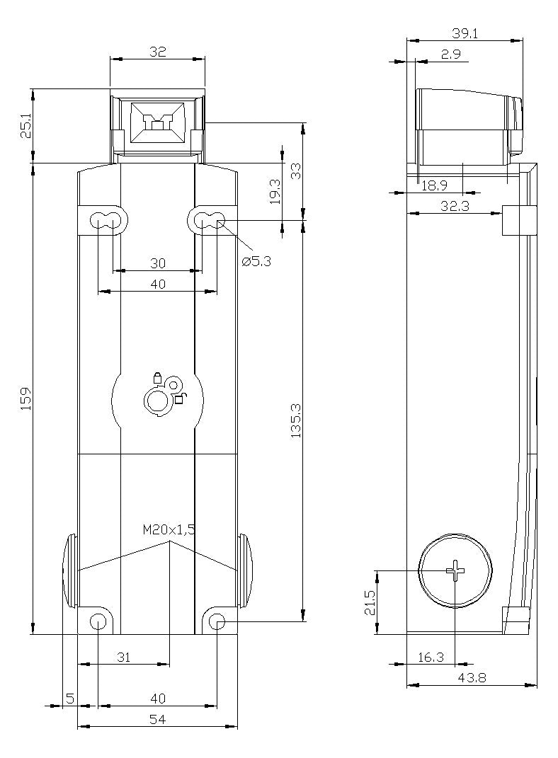 SIEMENS Positionsschalter SichFunkt 2W 3SE5312-0SD11 Ruhestromprinzip Metall