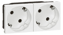 LEGRAND Steckdose 2f ws glz UP m.BS IP2X Mosaic Legrand 077252