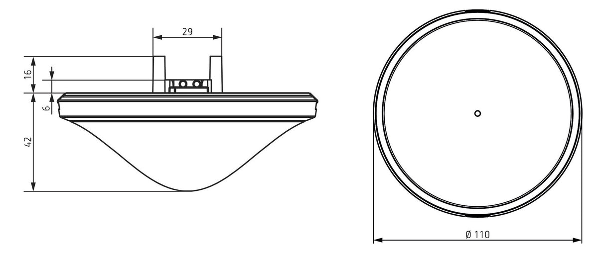THEBEN Präsenzmelder-Bus KNX 0-360° gr thePrema P360 KNX UP GR 3m