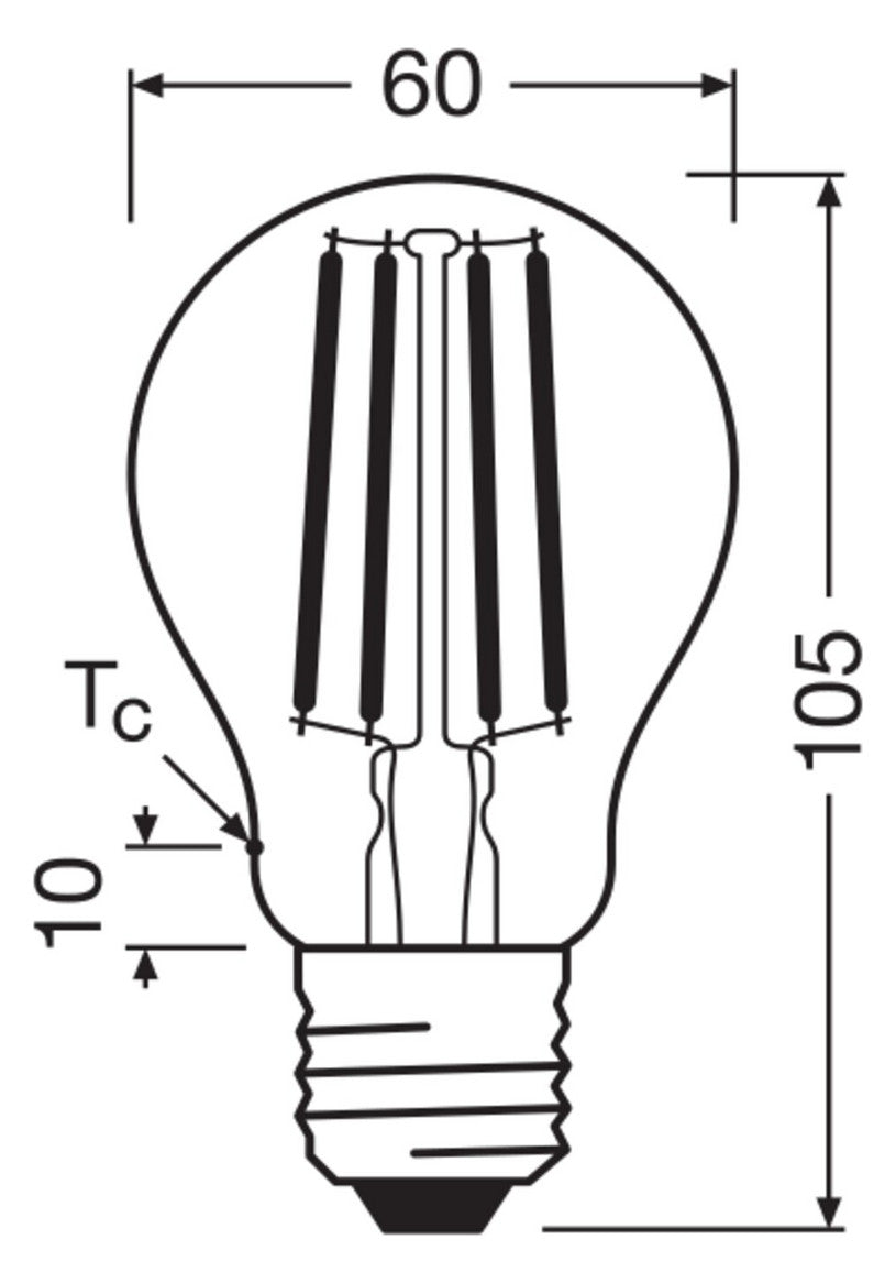 LEDVANCE LED-Lampe FM E27 A40 2,2W 2700K LED Classic A 40 Fil EE A S 2.2W 82 ws