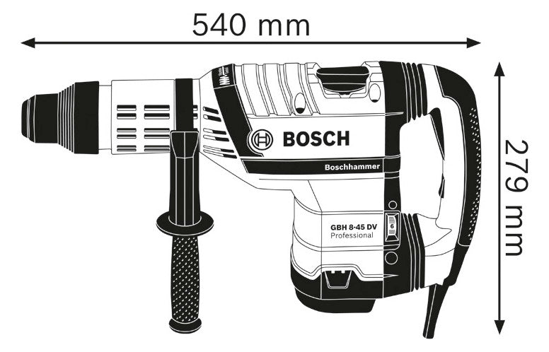 BOSCH-EW Bohrhammer 1500W SDSmax 8,9kg Professional GBH 8-45 DV Beton= 45mm