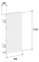 GGK Endstück GEB-K 110x60mm Kst li/re BR 60x110/80-ES/3 aws RAL9010 unbeh