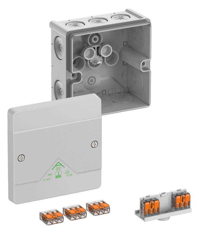 SPELSBERG Abzweigkasten 102x102mm Kst gr Abox SLK-4² IP66 IK07 hfr