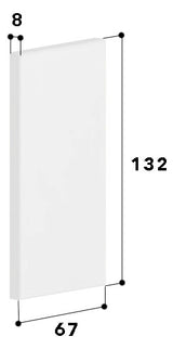 GGK Endstück GEB-K 130x65mm Kst li/re MBR 65x130/45-ES/3 rws RAL9010 unbeh