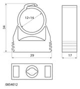 Walraven Rohrschelle starQuick grau 17x29x34 PA 12-14 mm | 0854012