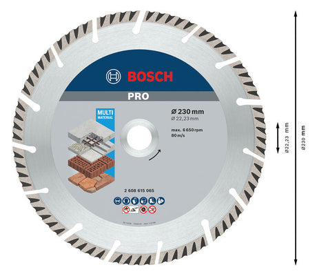 BOSCH-EW Diamant-Trennscheibe 230x10mm 2608615065 f.Backstein f.Beton f.Metall