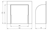 UNEX Durchführung gebogen 90° RAL9010 60x100 U24X 31683-02