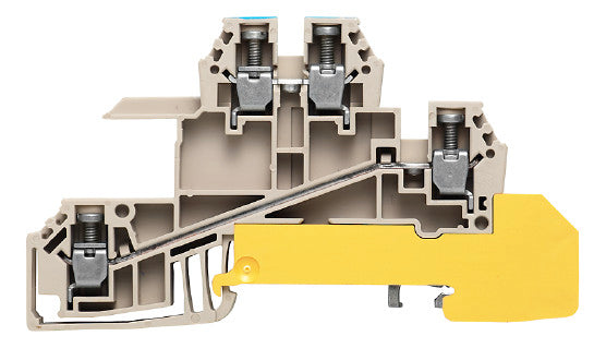 WEIDMÜLLER Installationsklemme 24A 3pot WDL 2.5/S/N/L/PE 0,5-4qmm bg Schraub