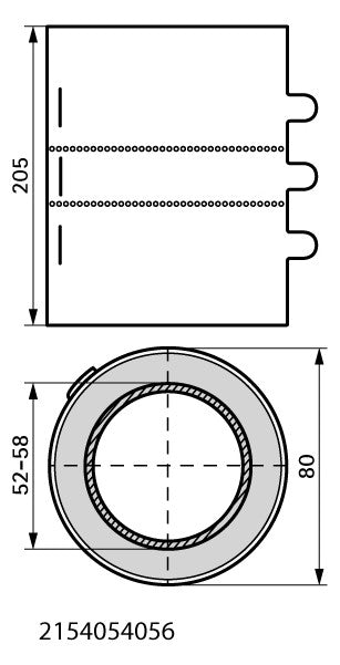 WALRAVEN Brandschutzmanschette Pacifyre MK II für br. Rohr / ged. MSV 56 mm