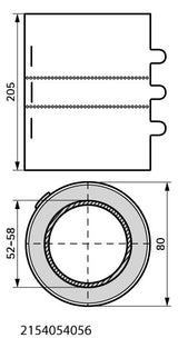 WALRAVEN Brandschutzmanschette Pacifyre MK II für br. Rohr / ged. MSV 56 mm
