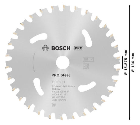 BOSCH-EW Kreissägeblatt  136mm 16mm 2608837745