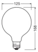 LEDVANCE LED-Kugellampe FM E27 G125 11W LED Clas Globe 125 100 Filament V 1 2700