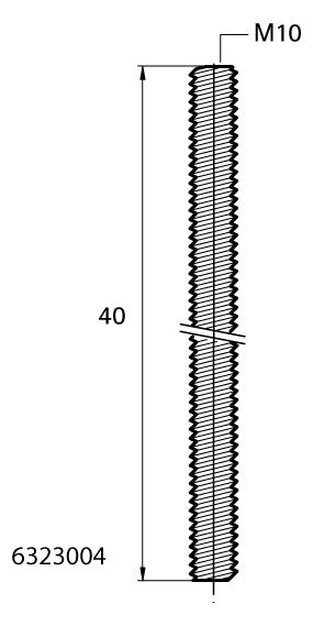 WALRAVEN Gewindestifte DIN 976-1 ev M10 x 40 mm - brandgeprüft