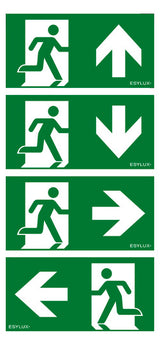ESYLUX Piktogramm Ausgang Aufkleber SLB 21 SYMBOL SET 1