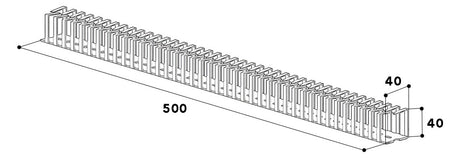 GGK Verdrahtungskanal lgr 40x40x500mm VK-FC 40x40 selbstkl/Bodenl