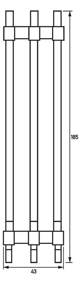 DOEPKE Phasenschiene 3ph 17,5mm 150mm RVS 3.150.120 10qmm 63A Stift isol