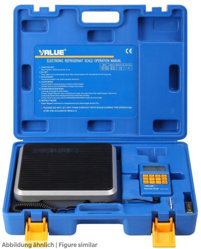 Kältemittelwaage Value VES-100A bis 100 kg, Auflösung 5 g, mit Batterie