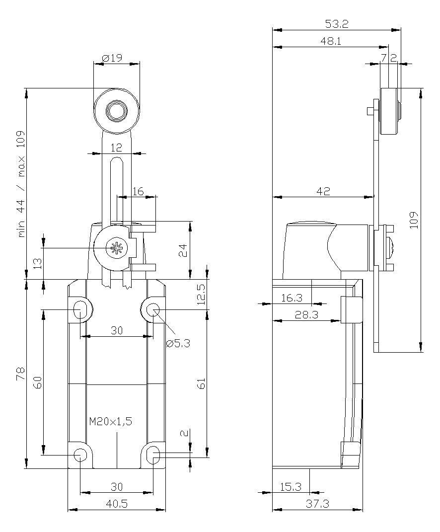 SIEMENS Einzelpositionsschalter 1S 1Ö 1W 3SE5112-0CH50 Metall Sprungschaltglied