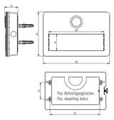 GROTHE Klingeltaster Kst sw AP rechteck ETA 643 LED sw m.Bel m.NamSchild