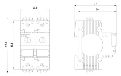 SIEMENS D0-Lasttrennschalter D02 2p 230V 5SG7123 63A