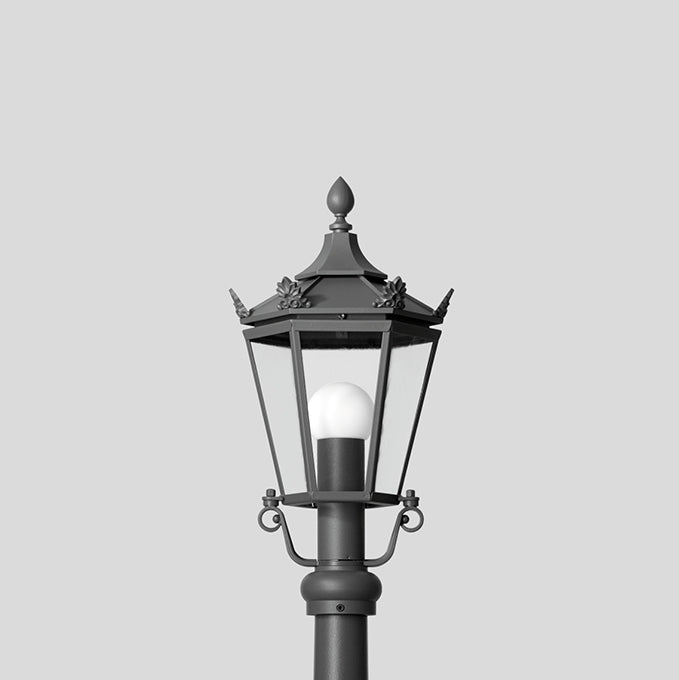 BEGA LED-Aufsatzleuchte 5W 60mm 3000K 84053K3 356lm graphit Alu Gl_tr IP23