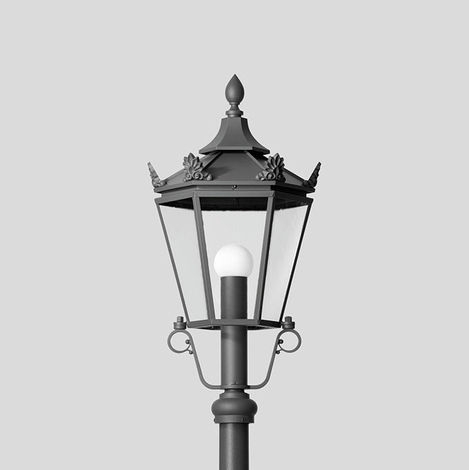BEGA LED-Aufsatzleuchte 14,3W 60mm 3000K 84054K3 695lm graphit Alu Gl_tr IP23