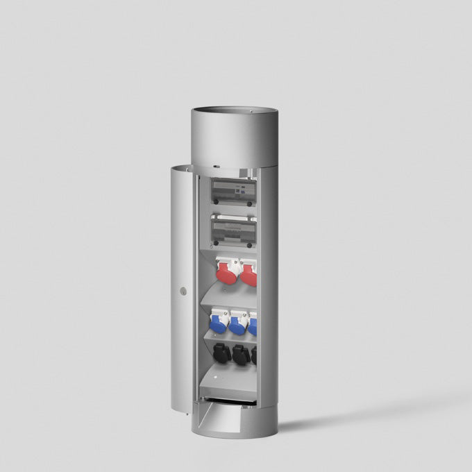 BEGA Poller für Wegeleuchte zylindr Alu 84095A Mit Grundplatte gr