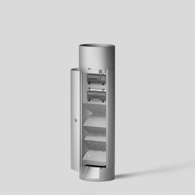 BEGA Poller für Wegeleuchte zylindr Alu 84096A Mit Grundplatte gr