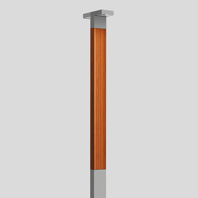 BEGA LED-Wegeleuchte 36W IP65 3000K si 84471AK3 3796lm Holz Gl_strukt
