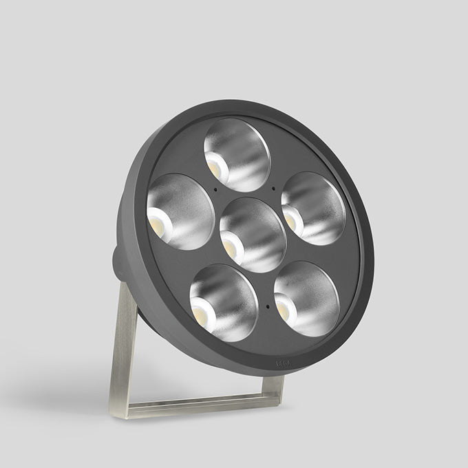 BEGA LED-Anbaustrahler 260W Konv DALI mt 84525 6LEDs graphit 4000K RGBW 16384lm