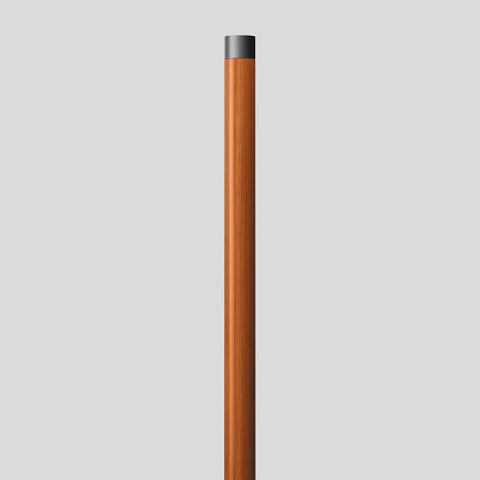 BEGA Lichtmast 3,9m zylindr 170mm Holz 84719 lack Mit Grundplatte