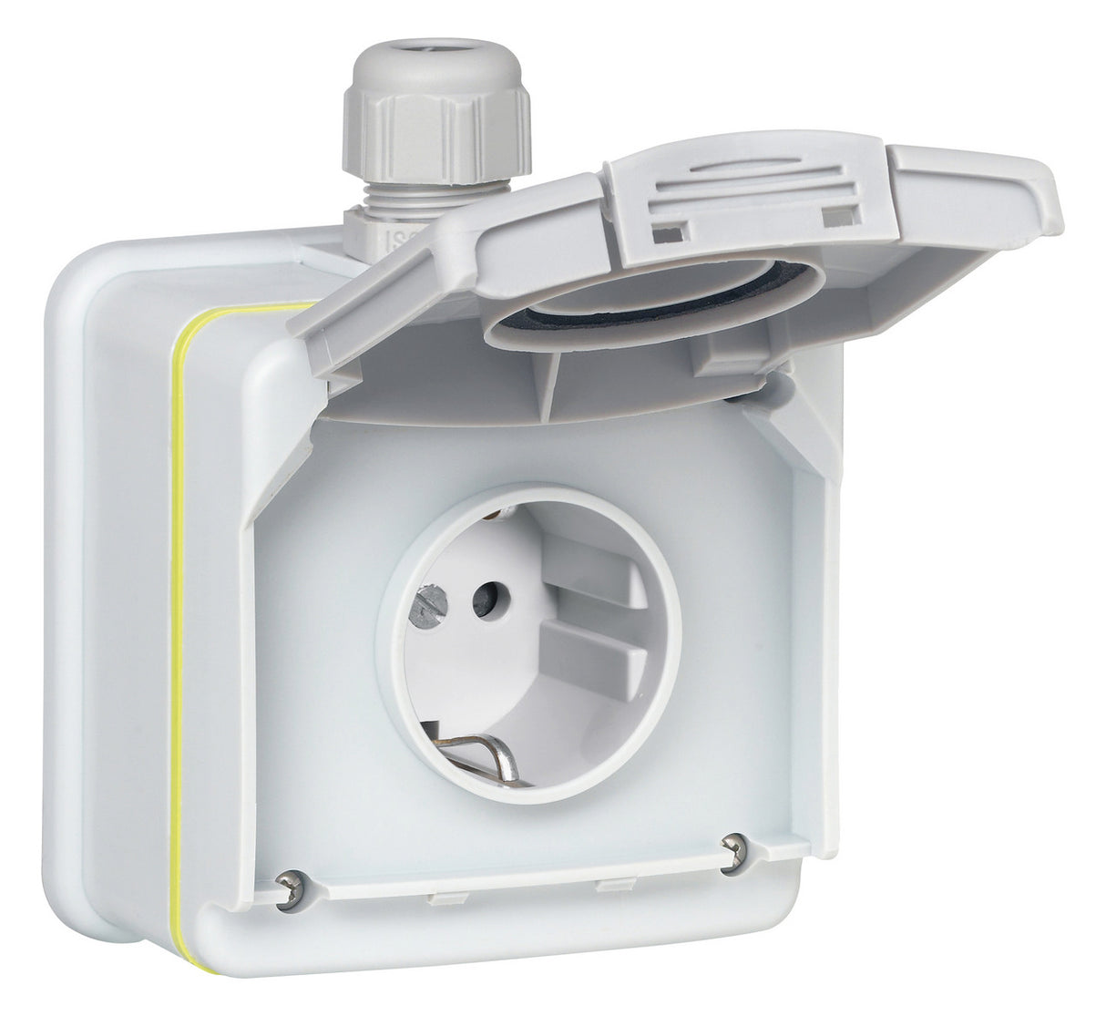 LEGRAND Steckdose 1f gr AP Klappd IP44 Green'Up Legrand SAT00194