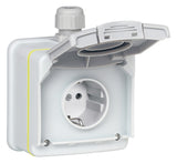 LEGRAND Steckdose 1f gr AP Klappd IP44 Green'Up Legrand SAT00194