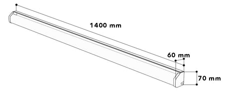 GGK Leitungsführungskanal Kst aws unbeh KB 60x70-Set 60x70x1400mm RAL9010