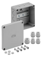 SPELSBERG Abzweigdose Tragschiene IP66 RK 4/12-L 130x130x75mm quadrat Kst hfr