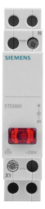 SIEMENS Taster REG 230VAC rt Signlamp 5TE5800 LED 1TE